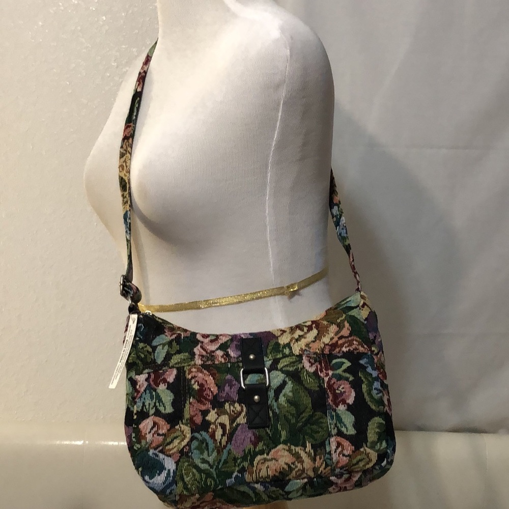 Floral Tapestry Carpet Bag Handbag